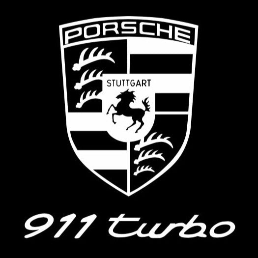 PORSCHE LOGO PROJECTOT LIGHTS Nr.81 (cantidad 1 = 2 logo película / 2 luces de puerta)