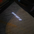 LUCES DE PROYECTOR DE LOGOTIPO ORIGINAL PORSCHE N ° 03 (cantidad 1 = 2 Película de logotipo / 2 luces de puerta)