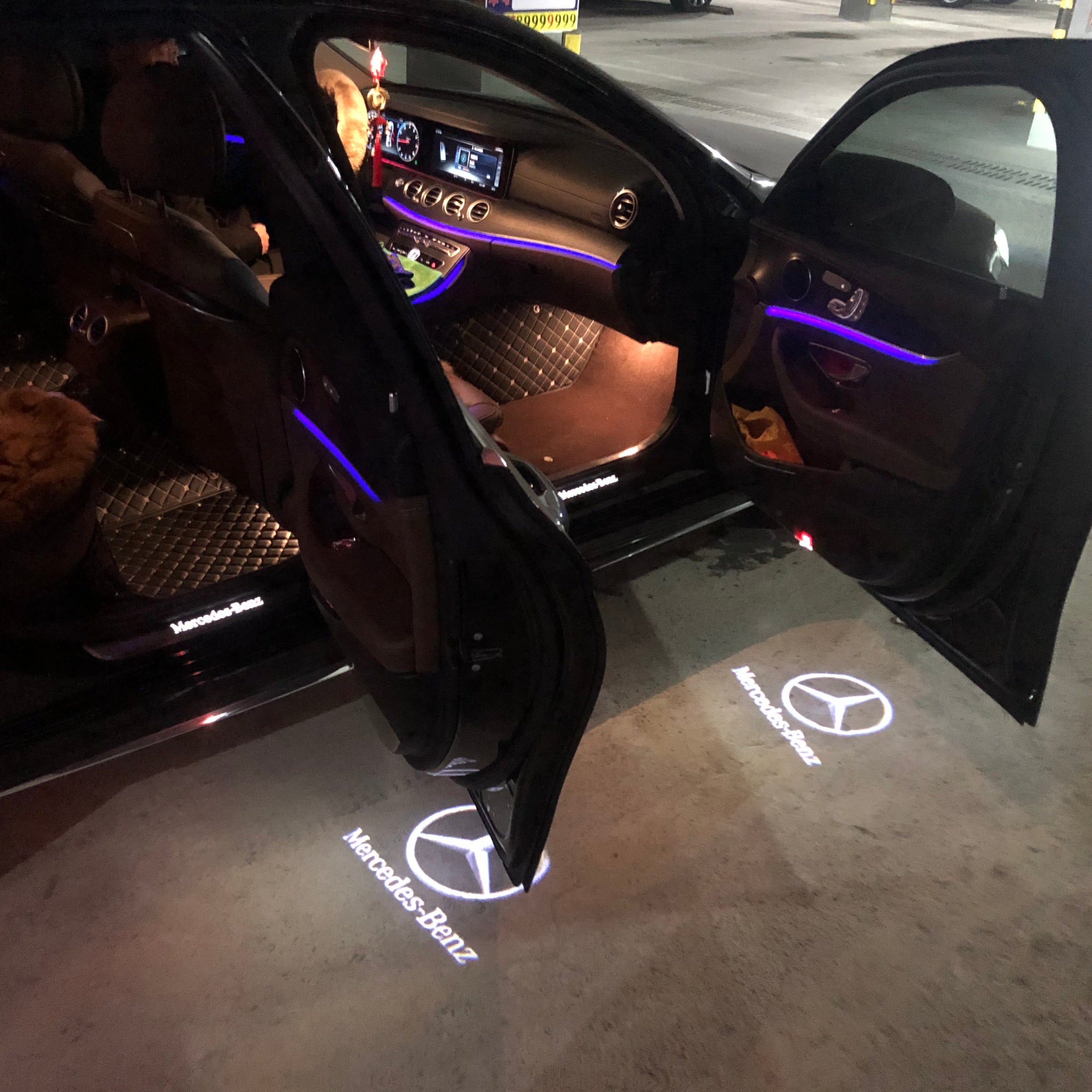 LUCI PROIETTORI LOGO MERCEDES BENZ Nr.03 (quantità 1 = 1 set / 2 luci porta)