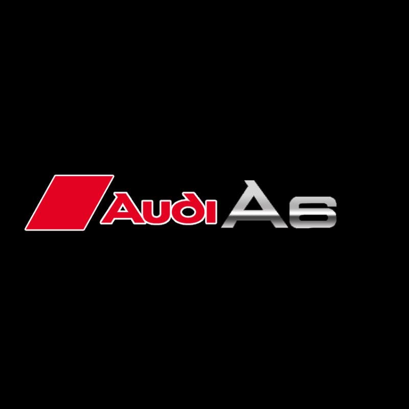 AUDI LOGO PROJECTOT LIGHTS Nr.40 (Menge 1 = 2 Logofolien /2 Türleuchten)
