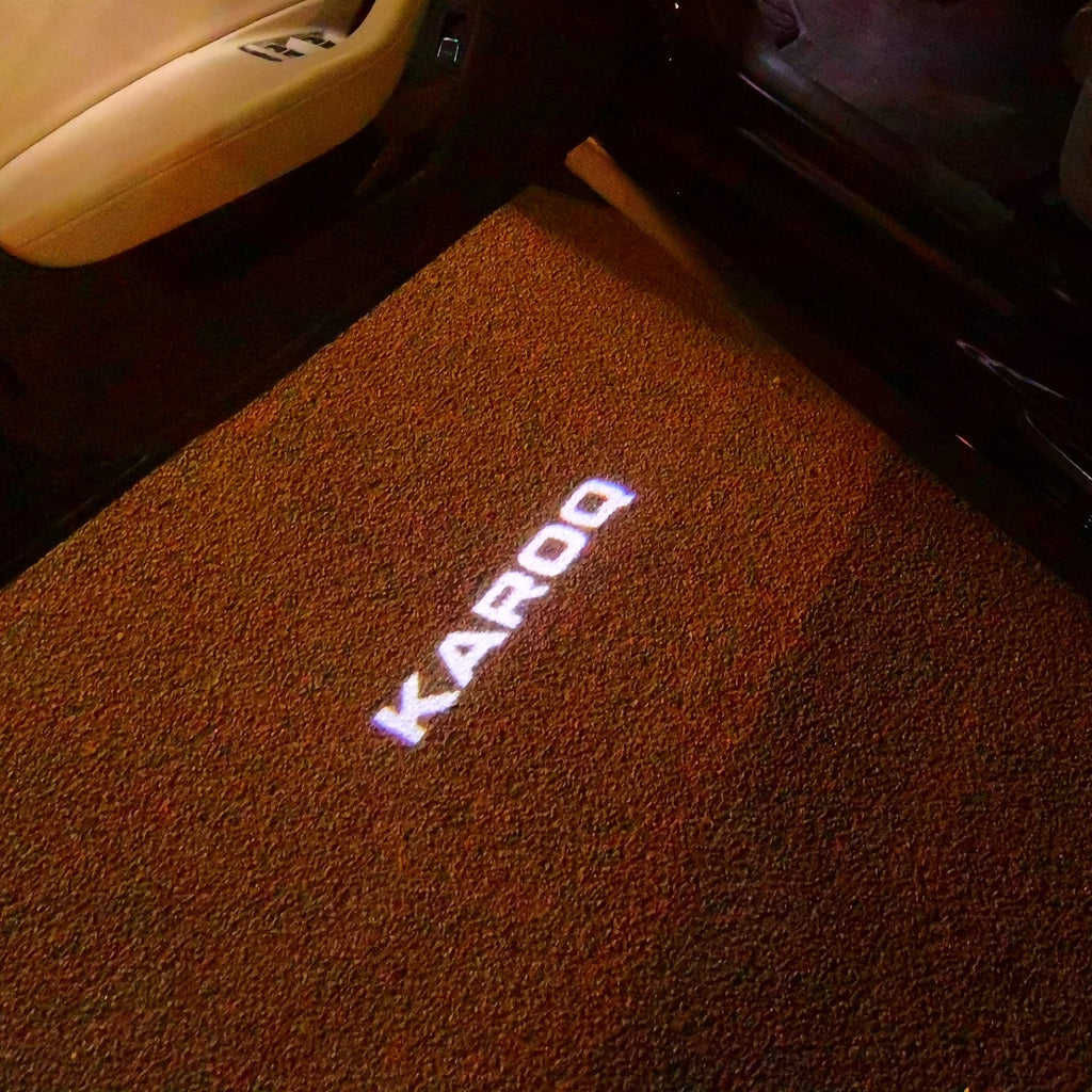 SKODA KAROQ LOGO LIGHTS Nr.115 (Menge 1 = 2 Logo Film / 2 Türleuchten)