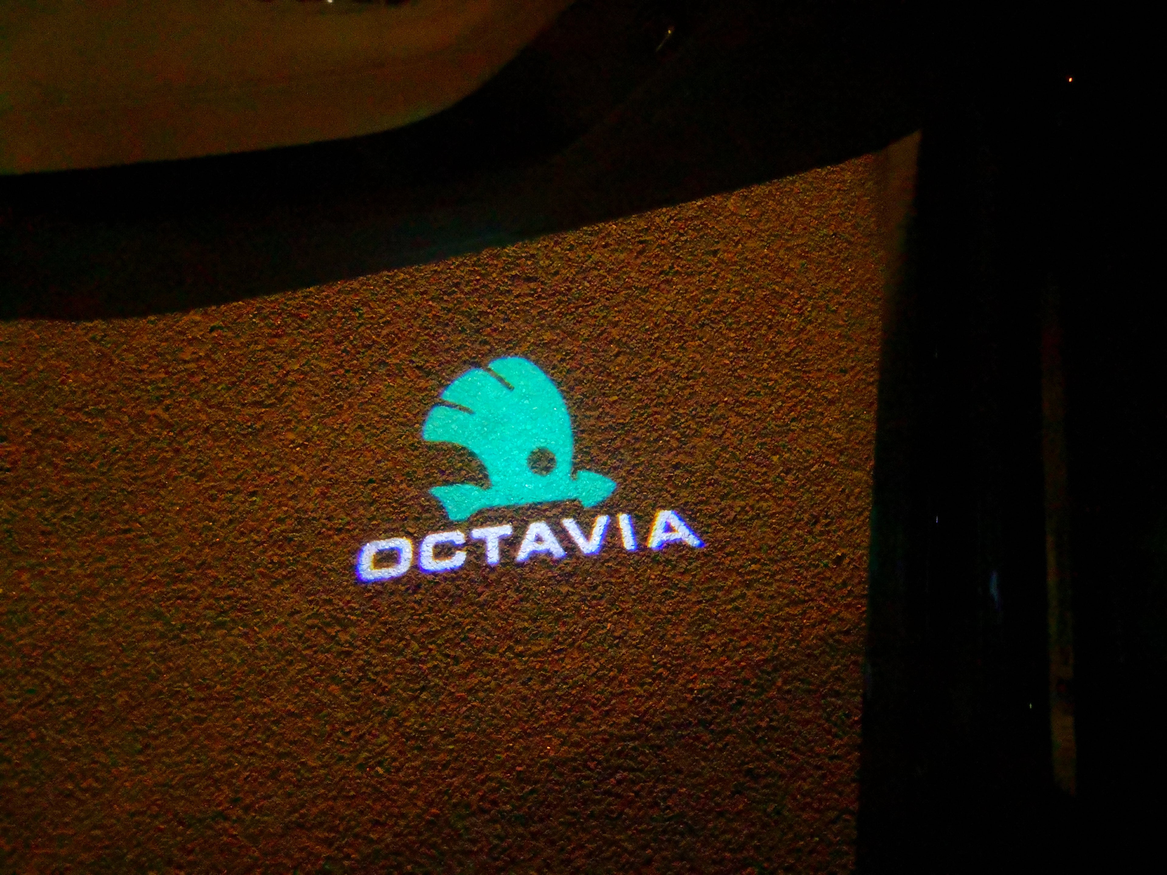 SKODA LOGO PROJECTOT LIGHTS Nr.78 (Menge 1 = 2 Logo Film / 2 Türleuchten)