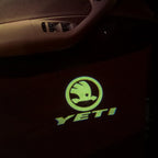 SKODA YETI LOGO LIGHTS Nr.60 (Menge 1 = 2 Logo Film / 2 Türleuchten)