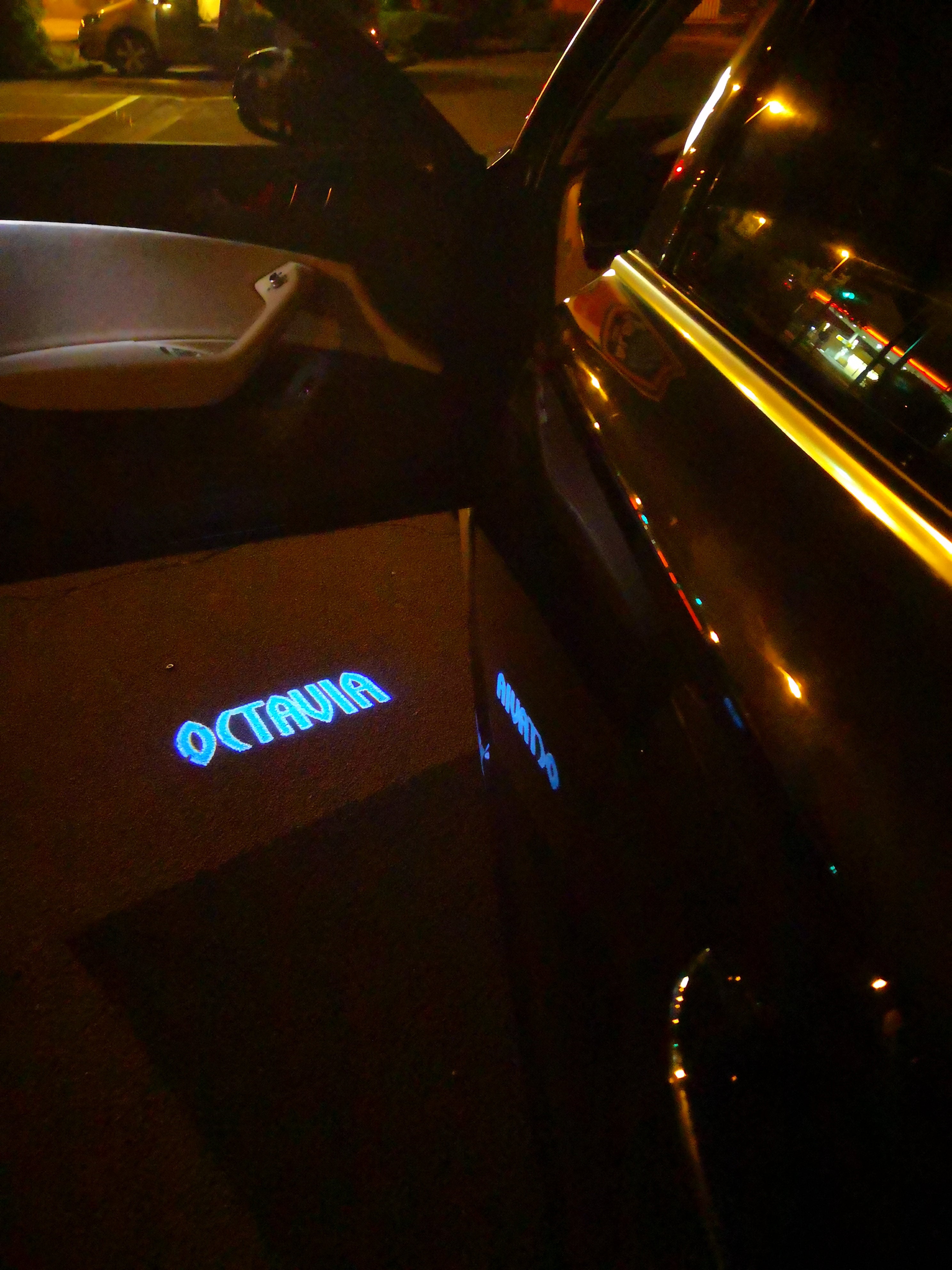 SKODA LOGO PROJECTOT LIGHTS Nr.103 (Menge 1 = 2 Logo Film/2 Türleuchten)