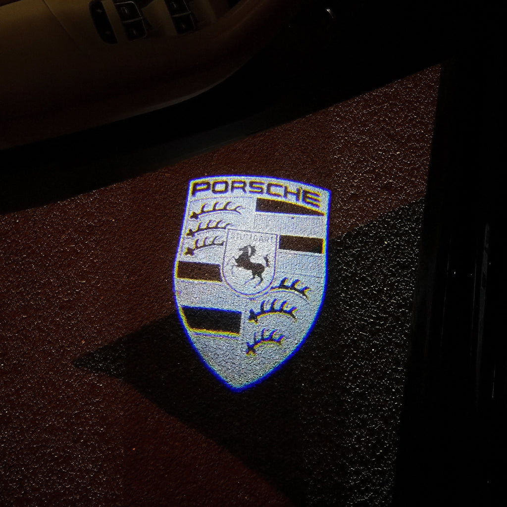 PORSCHE Original LOGO PROJECTOR LIGHTS Nr.06 (quantité 1 = 2 Logo Film / 2 portes lumières)