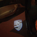 PORSCHE Original LOGO PROJECTOR LIGHTS Nr.06 (quantité 1 = 2 Logo Film / 2 portes lumières)