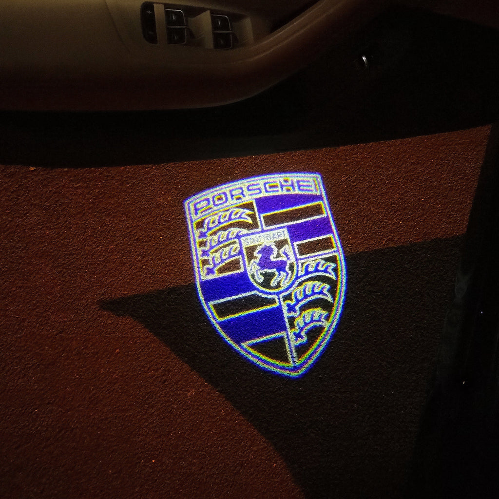 PORSCHE Original LOGO PROJECTOT LIGHTS Nr.05 (quantité 1 = 2 Logo Film / 2 feux de porte)