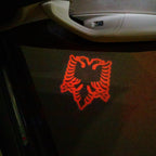 Albania   National Flag  logo (quantity 1 = 1 sets / 2 logo   Can replace of lights  other logos )