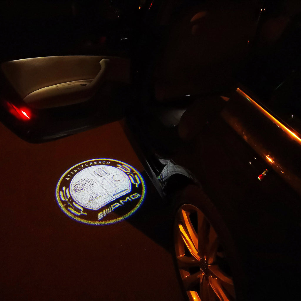 MERCEDES BENZ AMG LOGO PROJECTOT LIGHTS Nr.28 (quantità 1 = 1 set/2 luci porta)