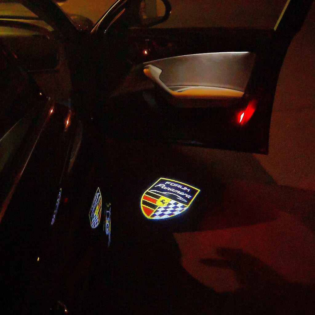 PORSCHE Panamera LOGO PROJECTOT LIGHTS Nr.04 (quantité 1 = 2 Logo Film / 2 feux de porte)
