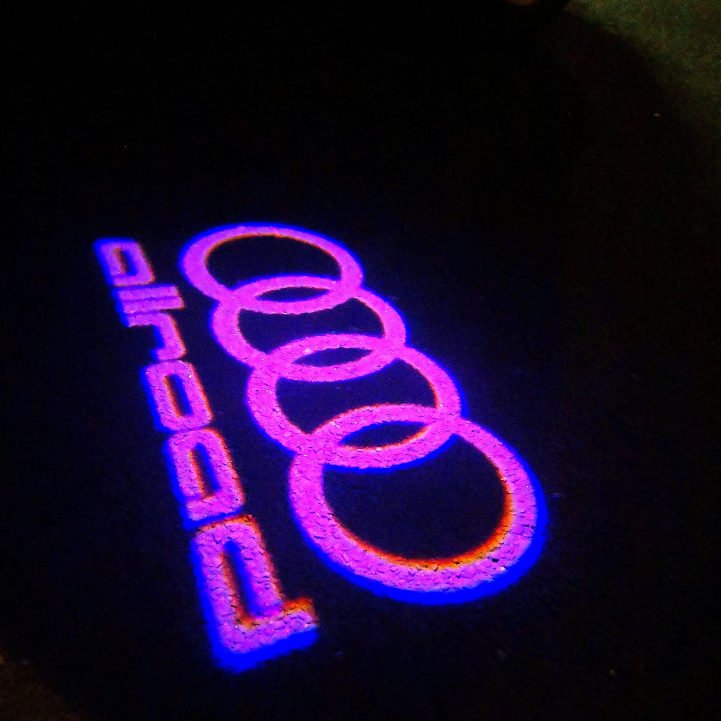 AUDI LOGO PROJECTOR LIGHTS Nr.153 (Menge 1 = 2 Logo Films / 2 Türlichter)
