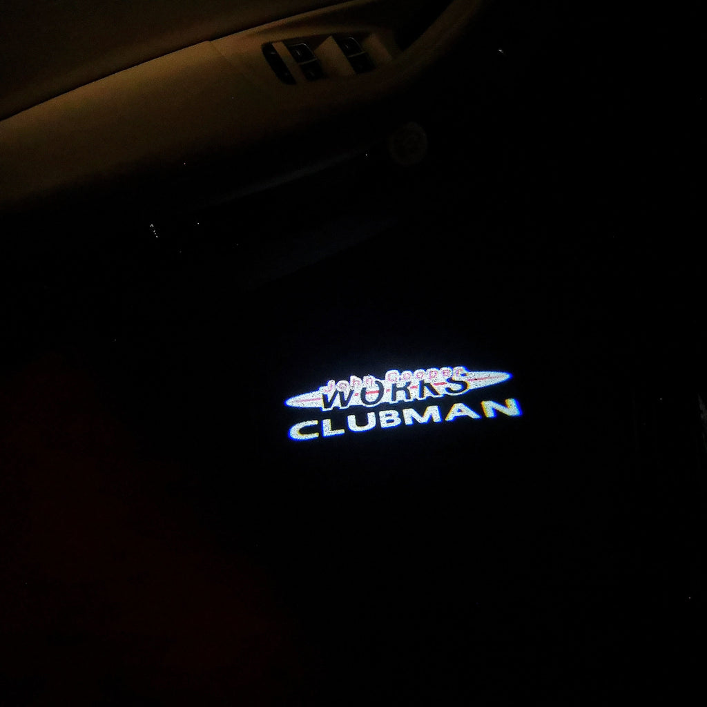 LUCES DE PROYECTOR CON LOGO CLUBMAN N ° 80 (cantidad 1 = 2 Película de logotipo / 2 luces de puerta)