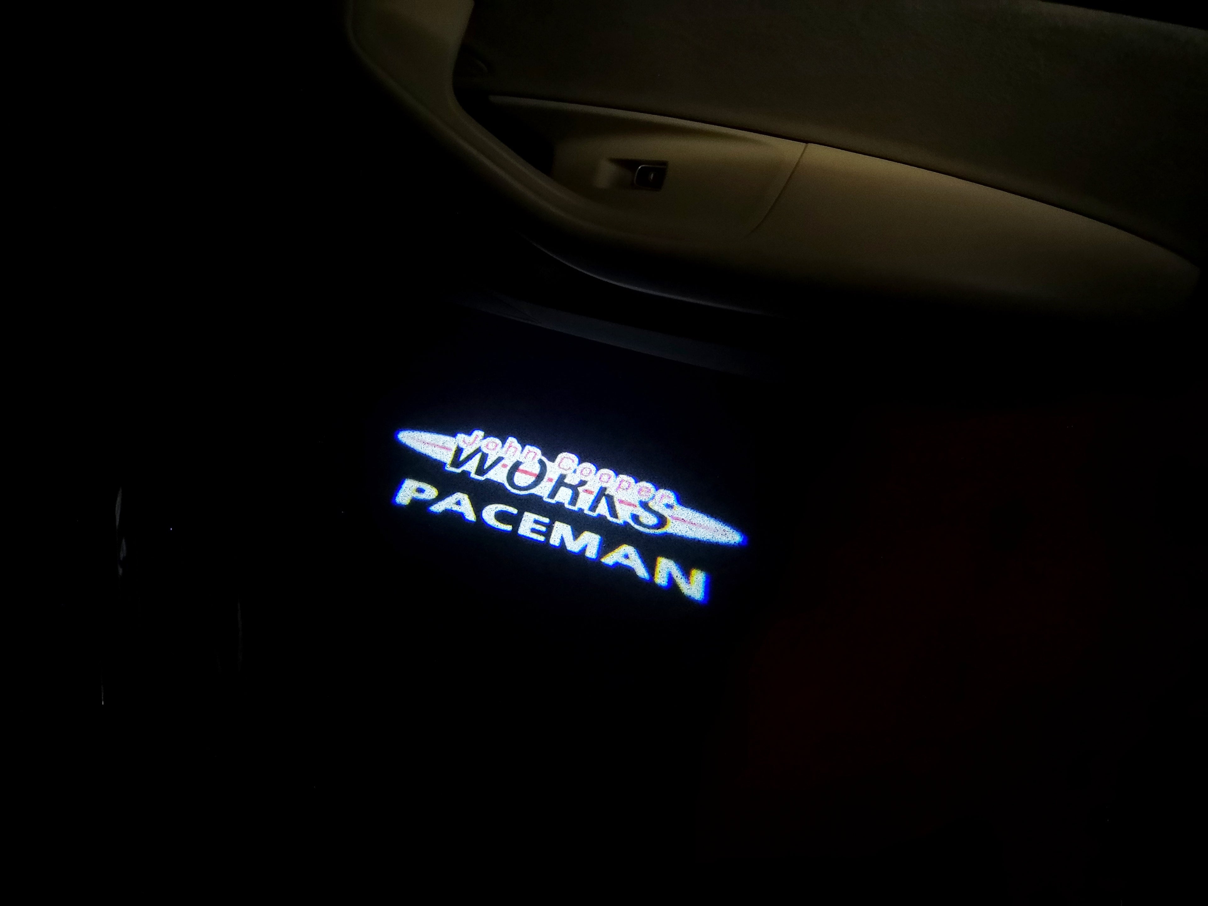 JOHN COOPER WORKS LOGO PROJECROTR LIGHTS Nr.78 (الكمية 1 = 2 Logo Film / 2 Door Lights)