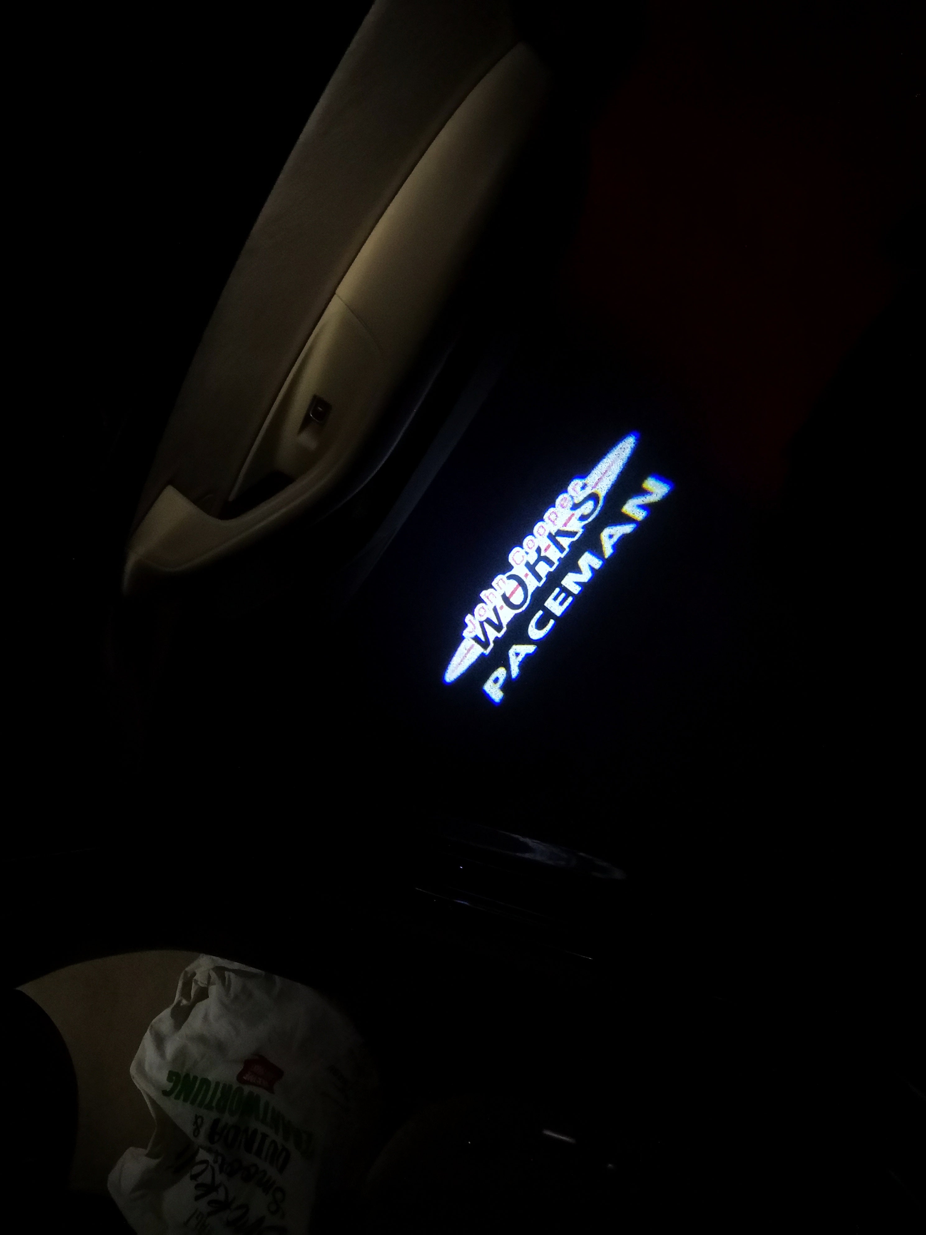 JOHN COOPER WORKS LOGO PROJECROTR LIGHTS Nr.78 (الكمية 1 = 2 Logo Film / 2 Door Lights)