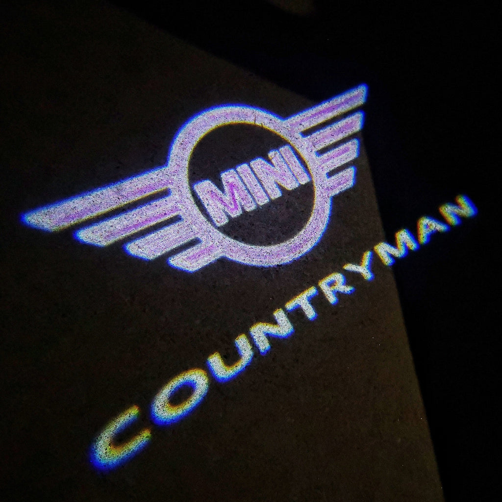 MINI COUNTRYMAN LOGO PROJECROTR LIGHTS Nr.141 (الكمية 1 = 2 شعار فيلم / 2 مصباح باب)