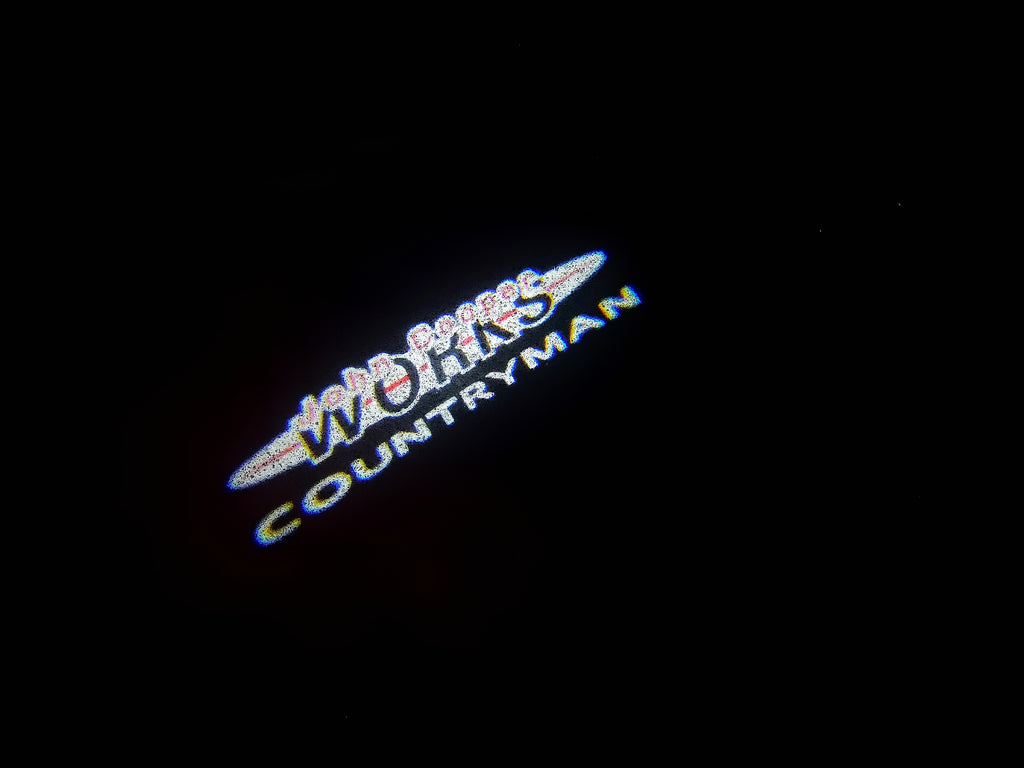 JOHN COOPER WORKS LOGO PROJECROTR LIGHTS Nr.79 (quantité 1 = 2 Logo Film / 2 portes lumières)