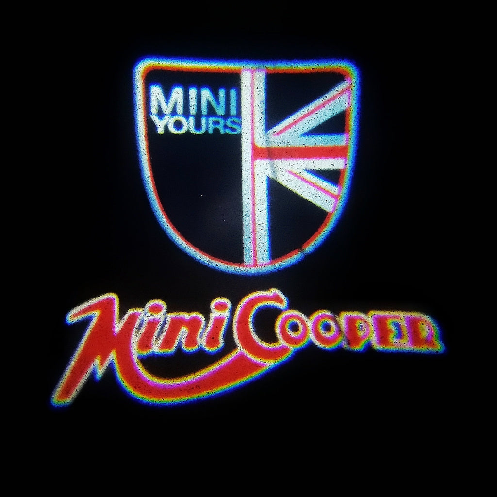 MINI COOPER LOGO PROJECROTR LIGHTS Nr.40 (الكمية 1 = 2 شعار فيلم / 2 مصباح باب)