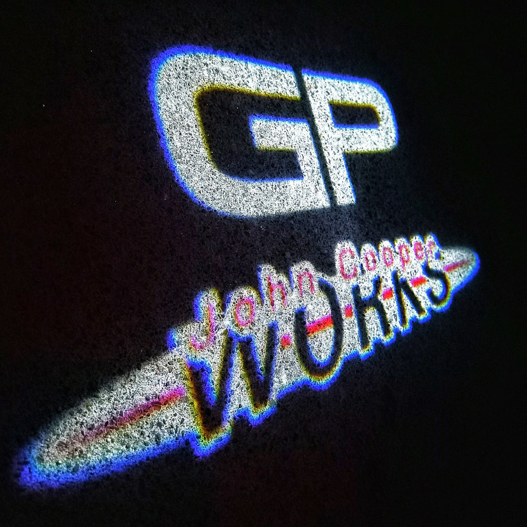 MINI GP LOGO PROJECROTR LIGHTS Nr.159 (Menge 1 = 2 Logo Film / 2 Türleuchten)