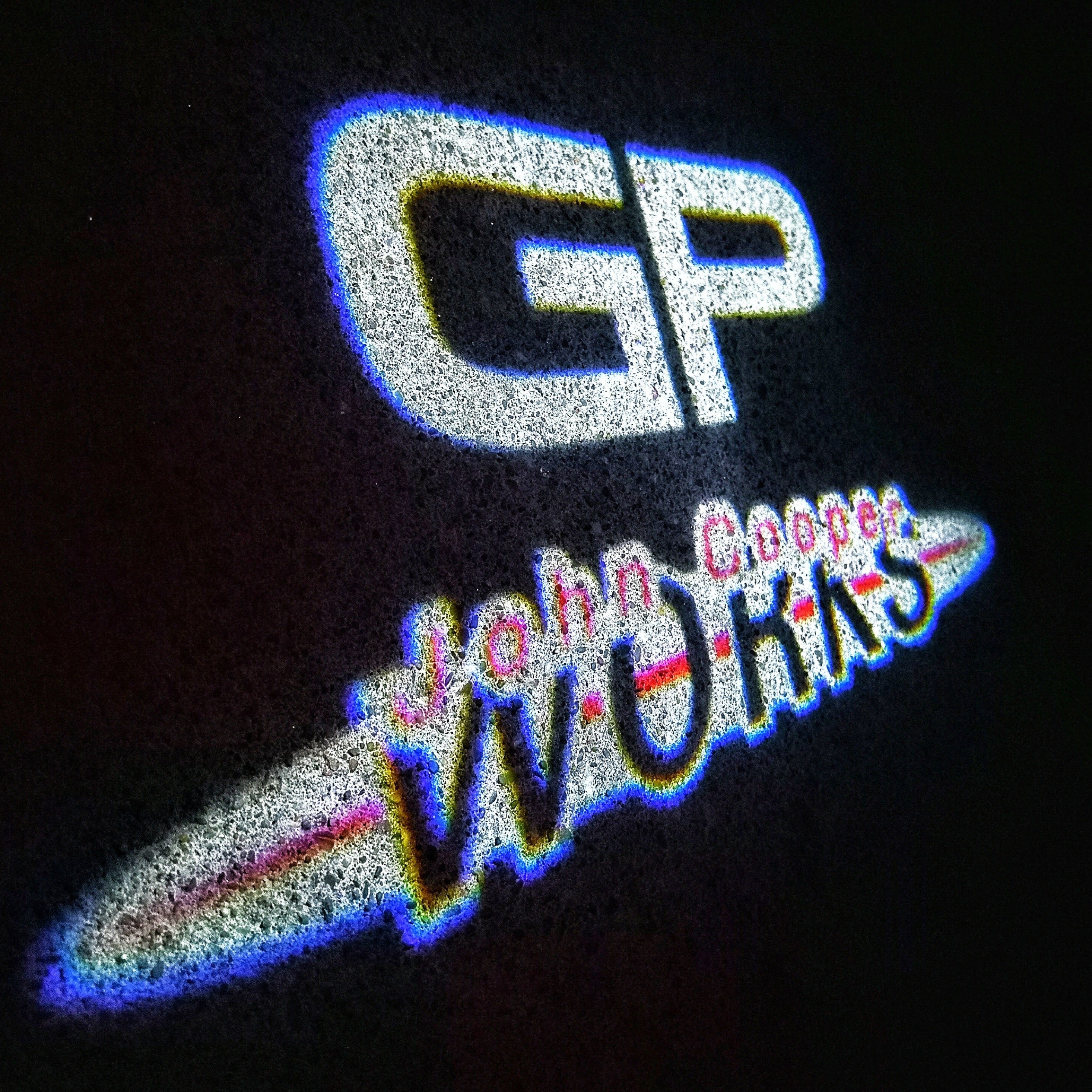 MINI GP LOGO PROJECTOR LIGHTS Nr.159 (الكمية 1 = 2 شعار فيلم / 2 مصباح باب)