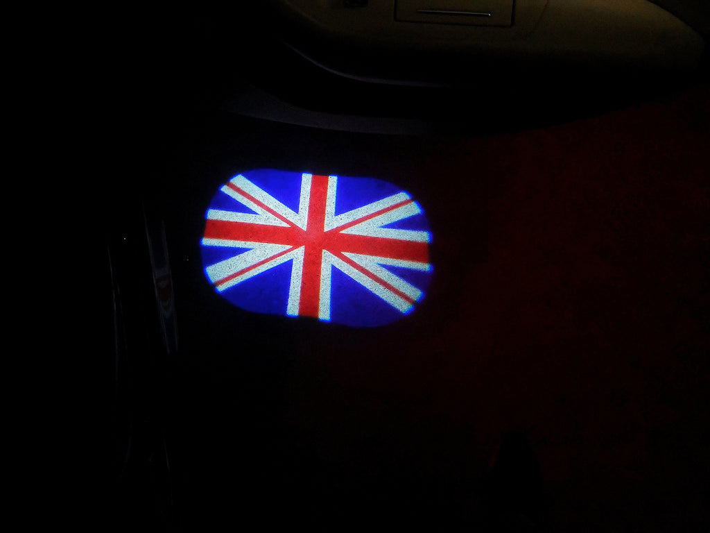 BRITISH NATIONAL FLAG LOGO PROJECROTR LIGHTS Nr.46 (quantità 1 = 2 Logo Film / 2 luci porta)
