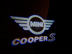 MINI كوبر S LOGO PROJECROTR أضواء Nr.134 (كمية 1 = 2 شعار فيلم / 2 أضواء الباب)