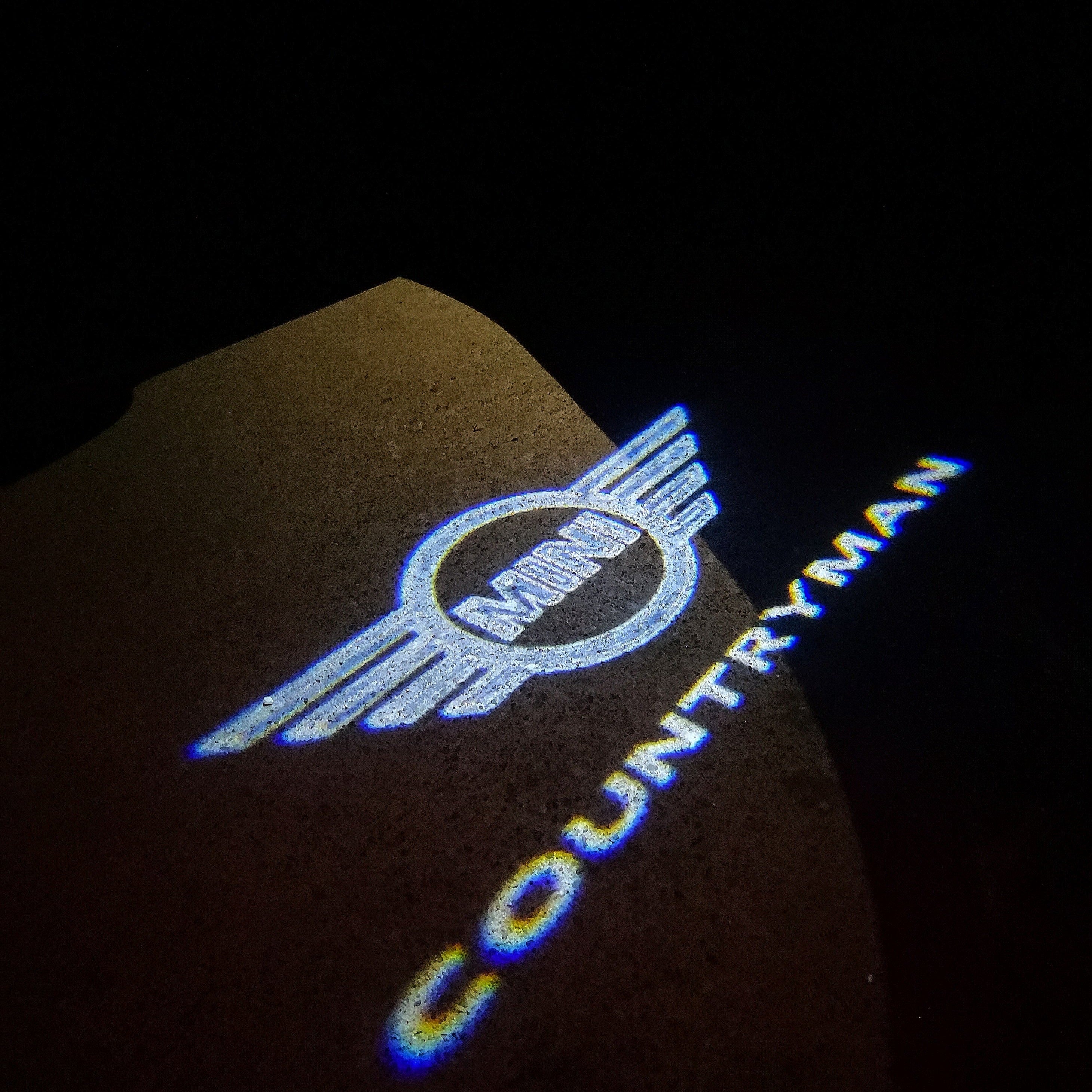 MINI COUNTRYMAN LOGO PROJECROTR أضواء Nr.29 (كمية 1 = 2 شعار فيلم / 2 أضواء الباب)
