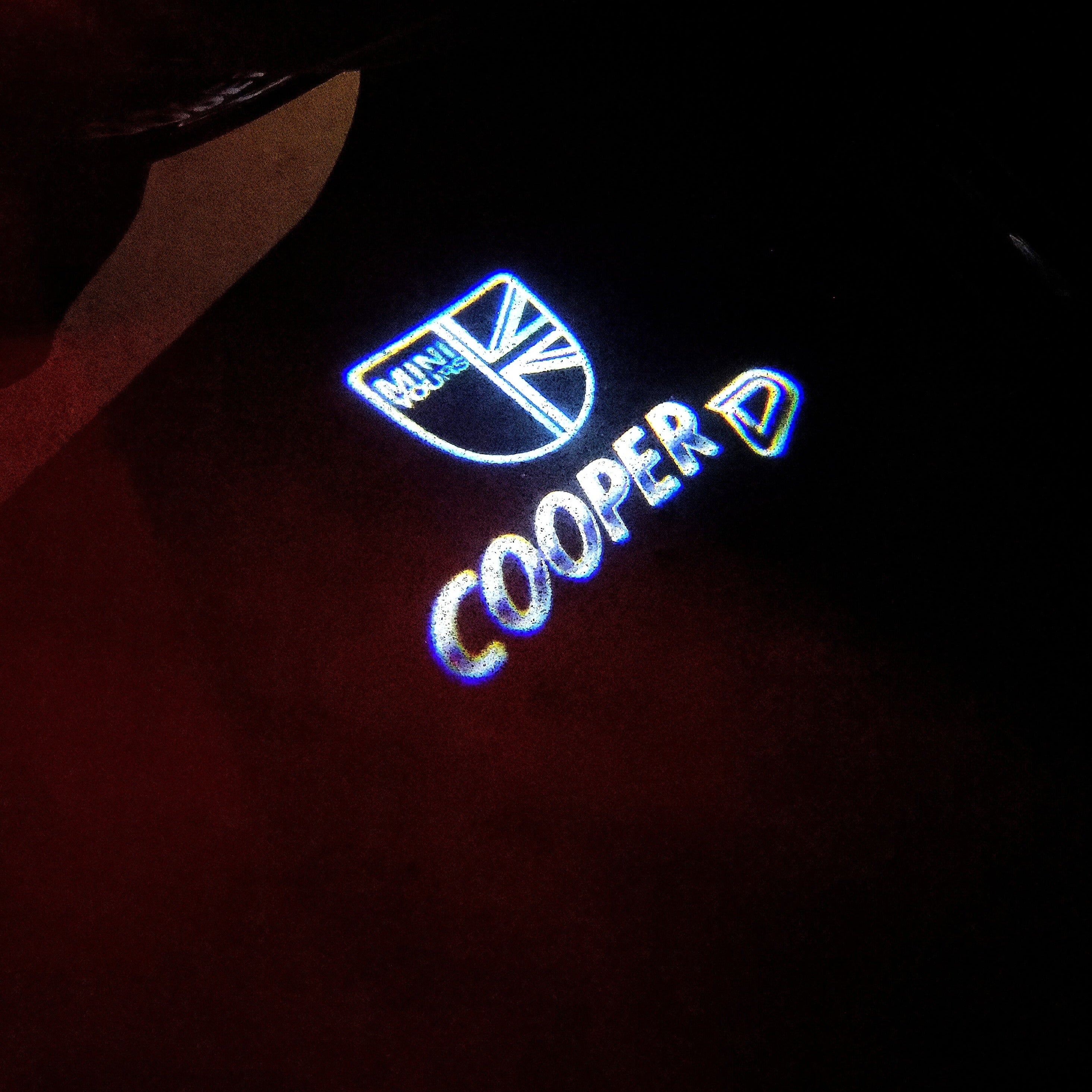 MINI COOPER D LOGO PROJECTOR LIGHTS Nr.39 (Menge 1 = 2 Logo Film / 2 Türlichter)