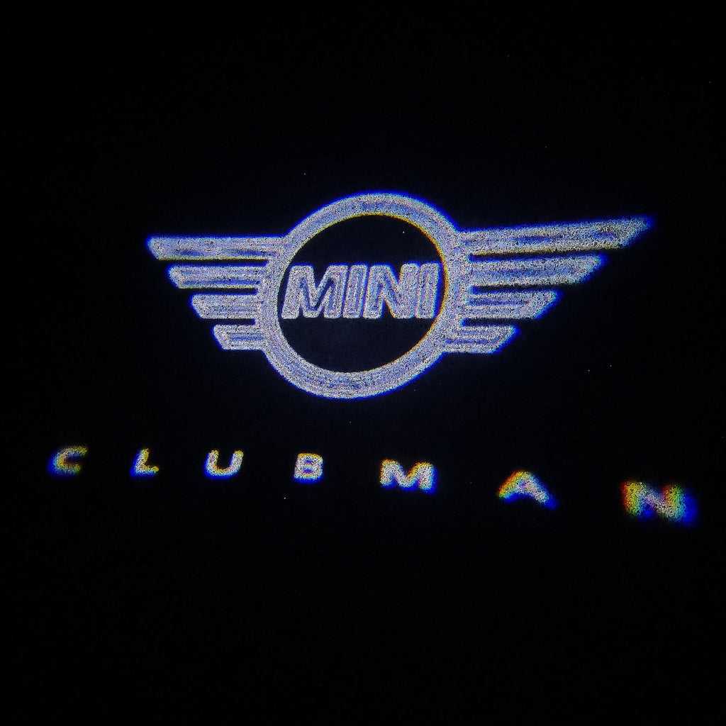 MINI CLUBMAN LOGO PROJECROTR أضواء Nr.28 (كمية 1 = 2 شعار فيلم / 2 أضواء الباب)