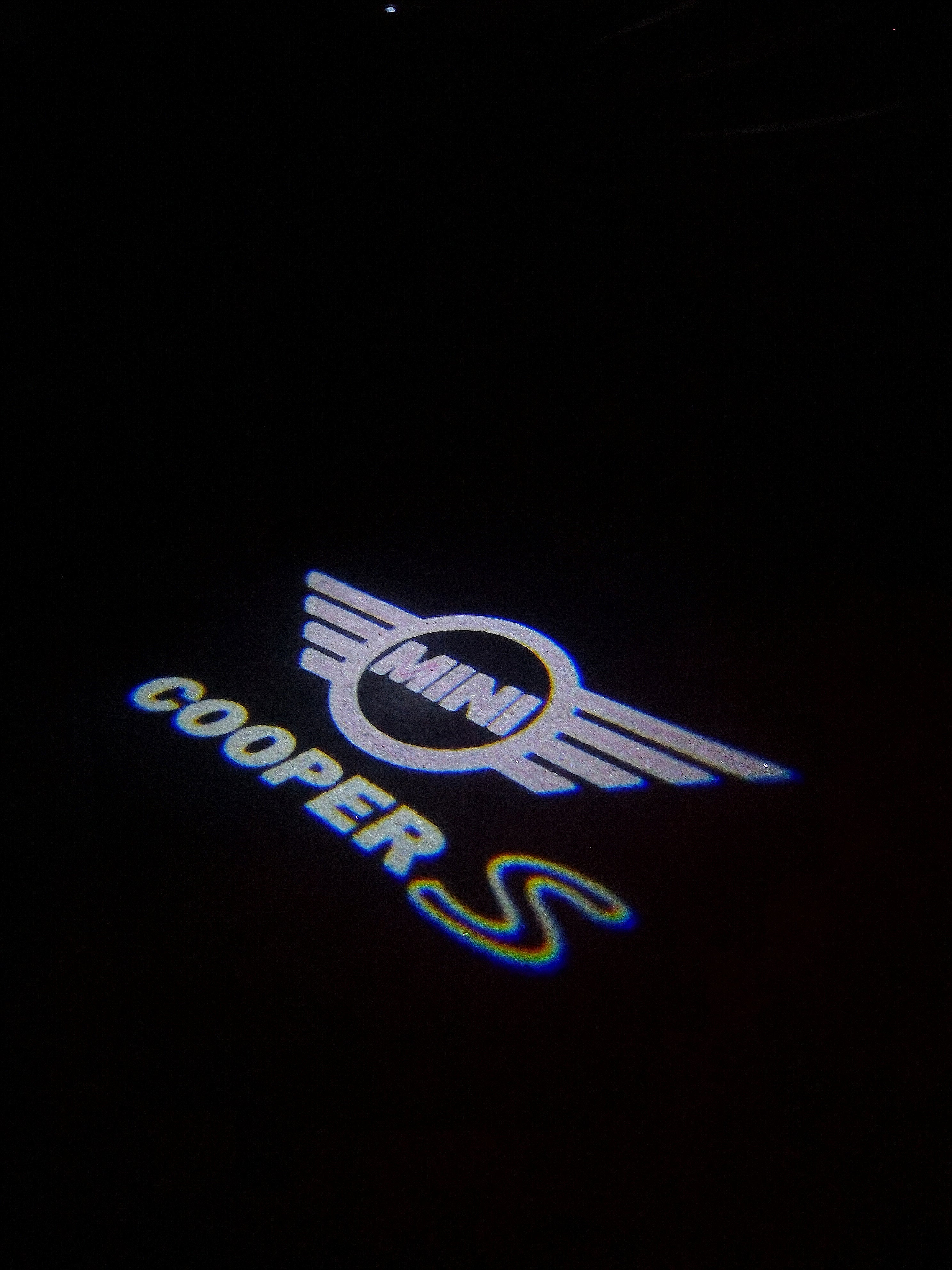 MINI COOPER S LOGO PROJECTOR LIGHTS Nr.144 (الكمية 1 = 2 شعار فيلم / 2 مصباح باب)