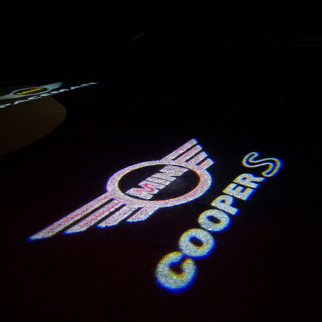 MINI COOPER S LOGO PROJECROTR أضواء Nr.125 (كمية 1 = 2 شعار فيلم / 2 أضواء الباب)