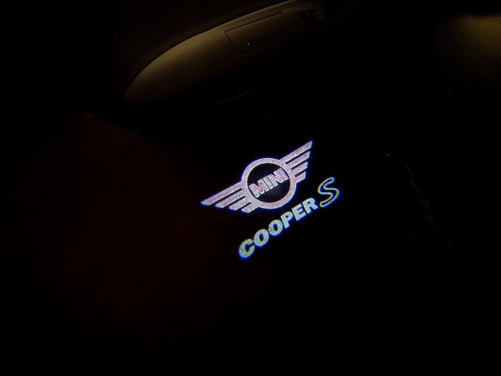MINI COOPER S LOGO PROJECROTR LIGHTS Nr.144 (cantidad 1 = 2 logo película / 2 luces de puerta)