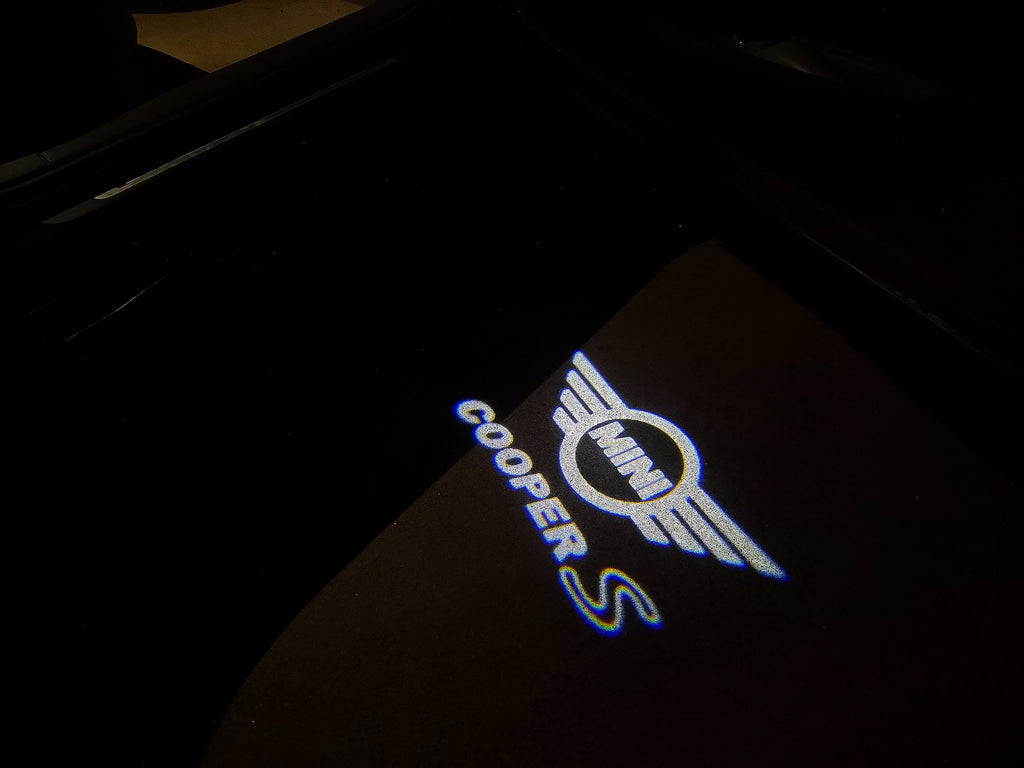 MINI COOPER S LOGO PROJECTOR LIGHTS Nr.139 (الكمية 1 = 2 شعار فيلم / 2 مصباح باب)