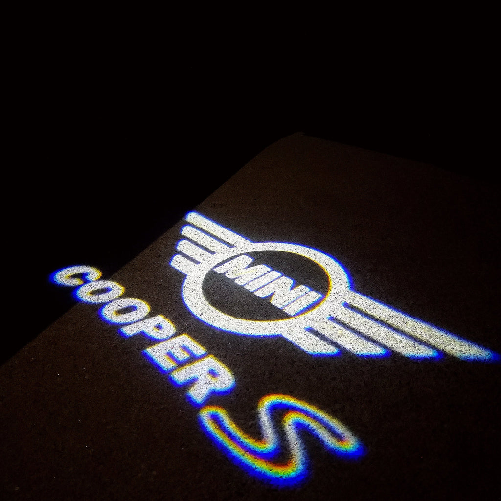 MINI COOPER S LOGO PROJECROTR LIGHTS Nr.27 (Menge 1 = 2 Logo Film / 2 Türleuchten)