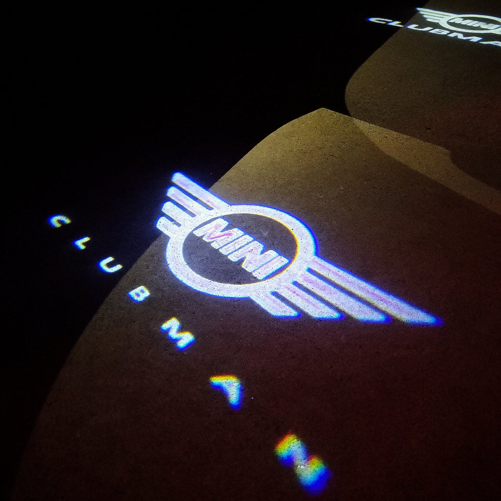 MINI CLUBMAN LOGO PROJECROTR LIGHTS Nr.143 (Menge 1 = 2 Logo Film / 2 Türleuchten)
