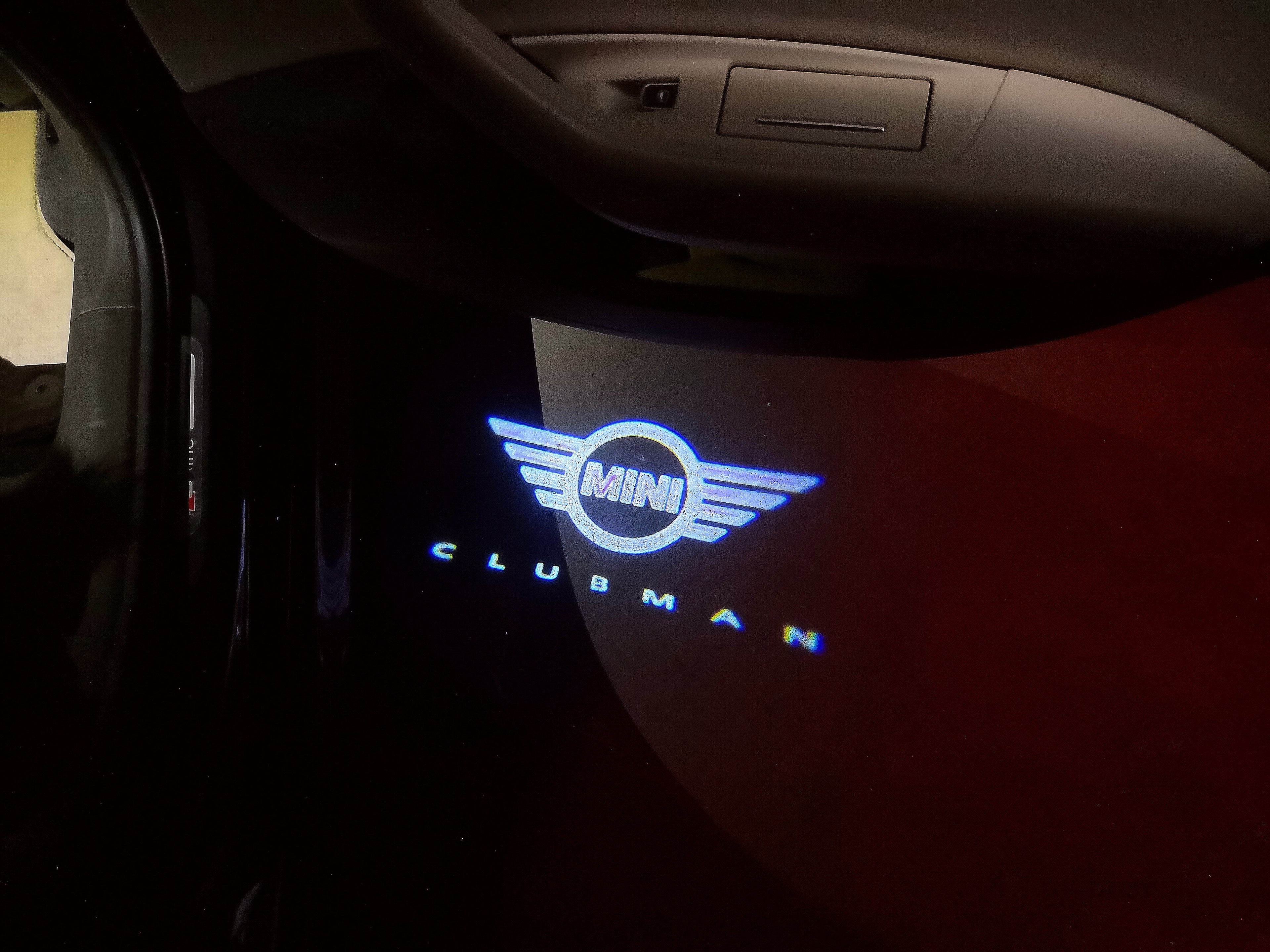 MINI CLUBMAN LOGO PROJECROTR LIGHTS Nr.143 (quantità 1 = 2 Logo Film / 2 luci porta)
