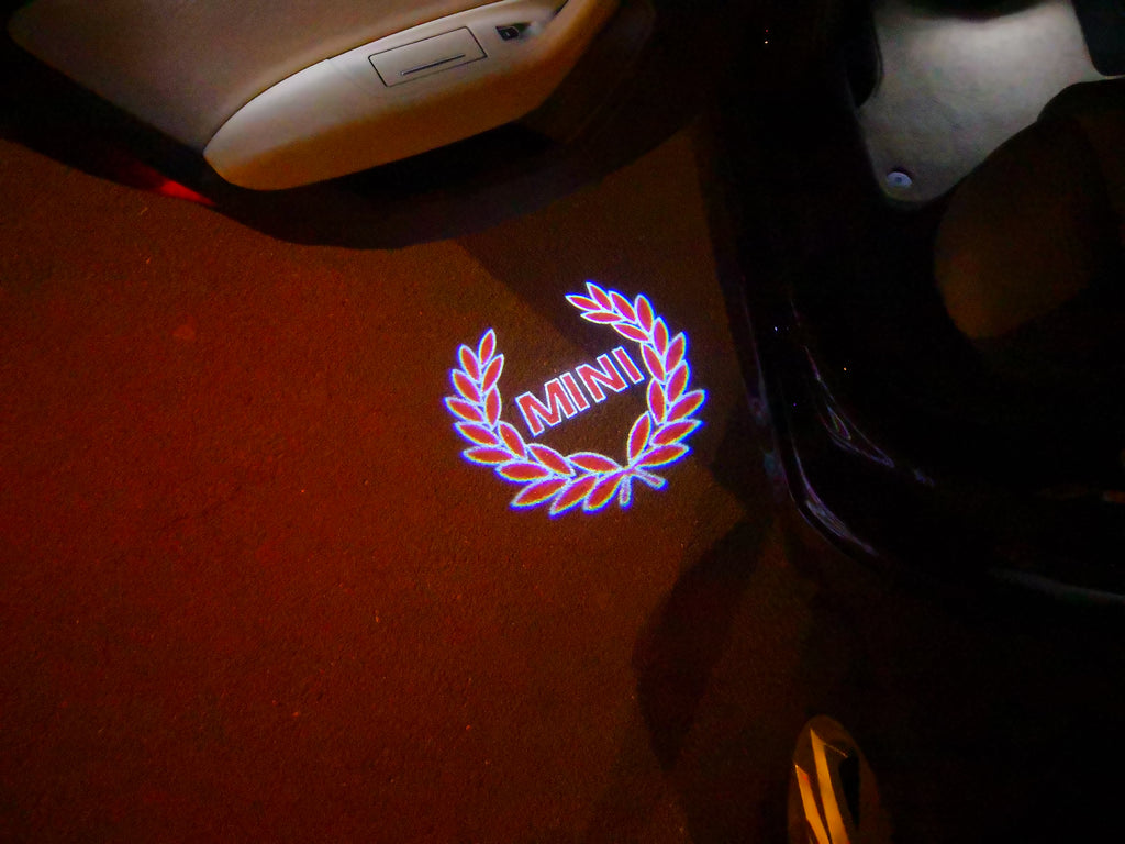 MINI LOGO PROJECTOR LIGHTS Nr.93 (Menge 1 = 2 Logo Film / 2 Türlichter)