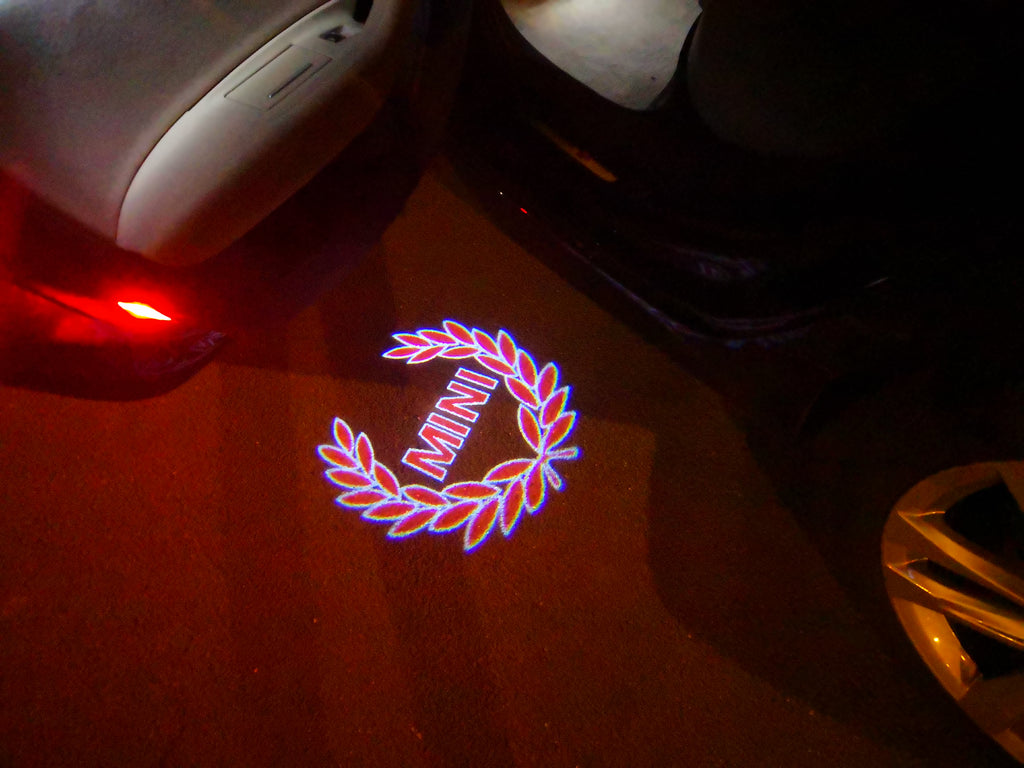 MINI LOGO PROJECTOR LIGHTS Nr.93 (Menge 1 = 2 Logo Film / 2 Türlichter)