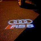 LUCI PROIETTORI LOGO AUDI Nr.136 (quantità 1 = 2 Pellicole Logo / 2 luci porta)