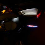 AUDI LOGO PROJECTOT LIGHTS Nr.104 (الكمية 1 = 2 Logo Films /2 أضواء الباب)