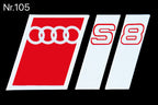 AUDI LOGO PROJECTOT LIGHTS Nr.103 (الكمية 1 = 2 Logo Films /2 أضواء الباب)