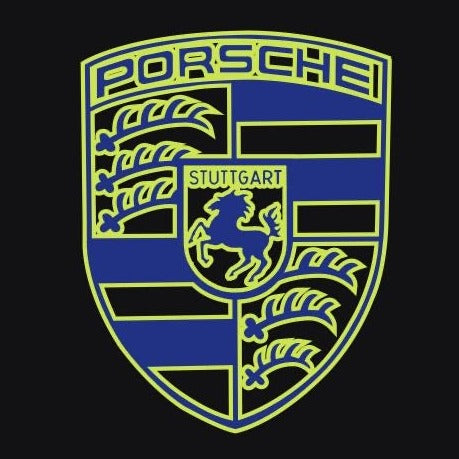 PORSCHE Original LOGO PROJECTOT LIGHTS Nr.05 (quantité 1 = 2 Logo Film / 2 feux de porte)