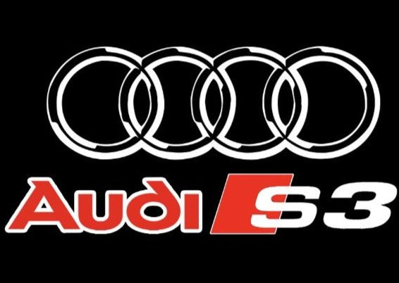 AUDI LOGO PROJECTOT LIGHTS Nr.33 (الكمية 1 = 2 Logo Films /2 أضواء الباب)