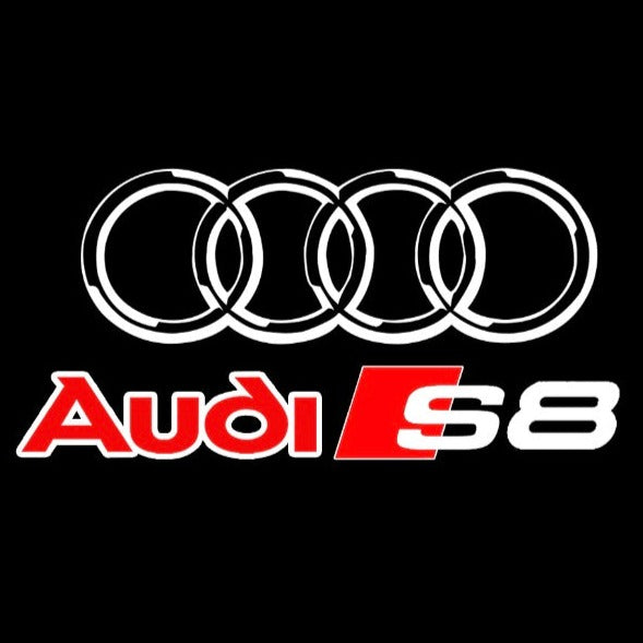 AUDI S8 LOGO PROJECT LIGHTS Nr.38 (quantità 1= 2 Logo Films /2 porta luci）