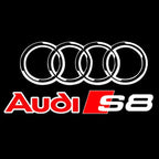 AUDI S8 LOGO PROJECT LIGHTS Nr.38 (quantità 1= 2 Logo Films /2 porta luci）