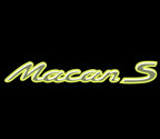 PORSCHE Macan S LOGO PROJECTOT LIGHTS Nr.21 (Menge 1 = 2 Logo Film / 2 Türleuchten)