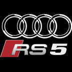LUCI PROIETTORI LOGO AUDI Nr.136 (quantità 1 = 2 Pellicole Logo / 2 luci porta)