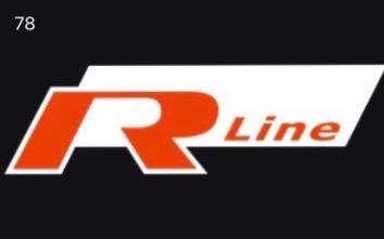 Volkswagen Door luces R LINE Logo Nr. 35 (quantity 1 = 2 Logo Film/2 door lights)