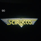 Volkswagen Türleuchten SCIROCCO Logo Nr. 60 (Anzahl 1 = 2 Logo-Folien / 2 Türleuchten）