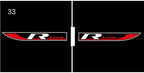 Volkswagen Türleuchten R LINE Logo Nr. 79 (Anzahl 1 = 2 Logo-Folien / 2 Türleuchten）