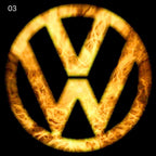 Volkswagen Door lights Logo Nr. 09 (quantità 1 = 2 pellicole logo / 2 luci porta)